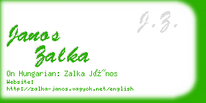 janos zalka business card